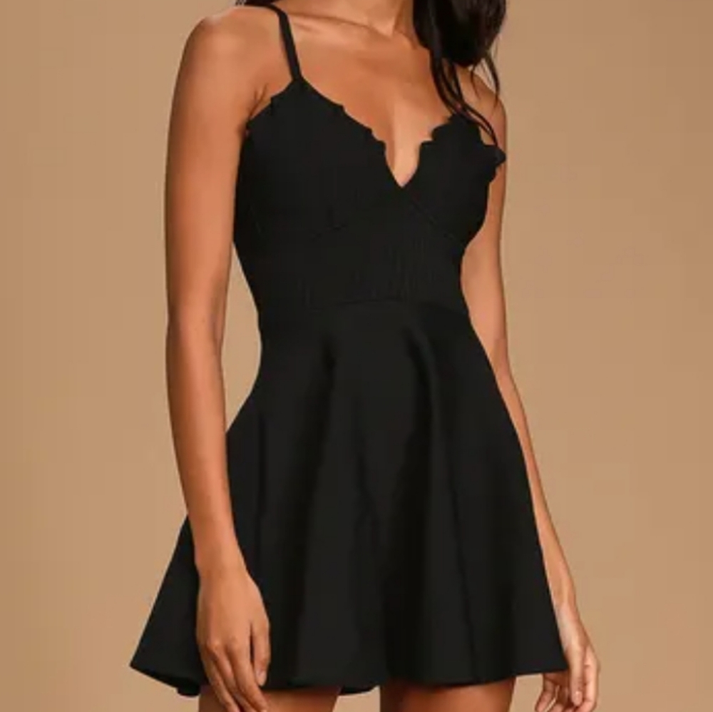 Lulu's Loving Heart Black Sleeveless Skater Dress - Picture 4 of 5